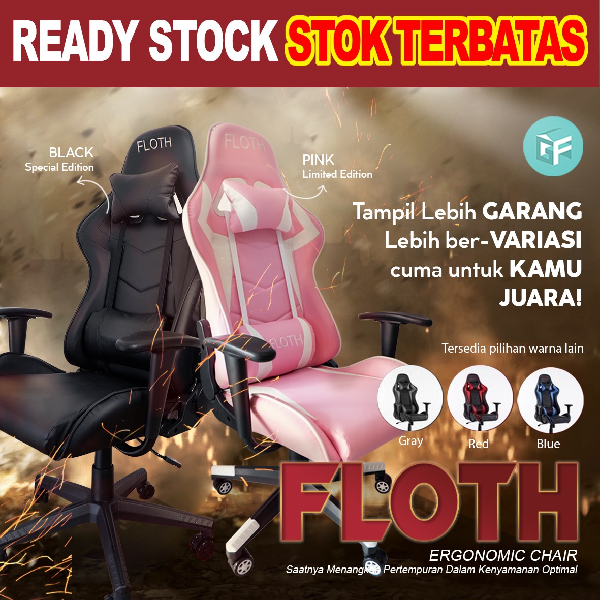 Promo Kursi Gaming / Gaming Chair Premium Quality FLOTH FLH-098